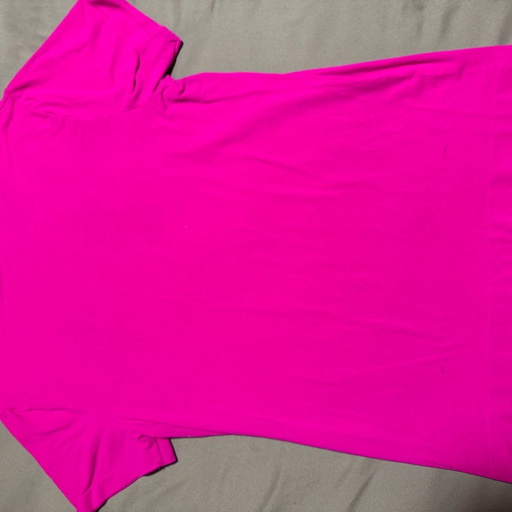 SKIMS Pink Fitted Polo T-Shirt Short Sleeve